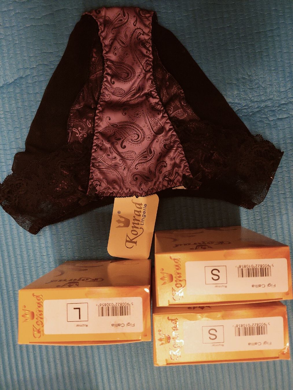 Autres dessous: Konrad String Slip BH violett schwarz – Neuf avec emballage d'origine à Oberwil b. Büren par 3298Oberwil 9