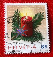 Nr.1373  Kerze 2010 mit Stempel   