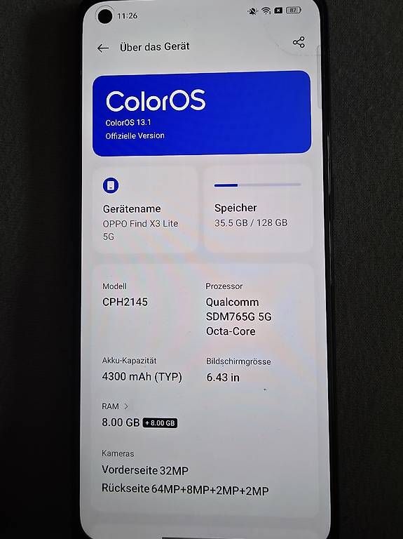 Oppo Telefoni cellulari / Smartphones: OPPO Find X3 Lite 5G – Usato da Lichtensteig venduto da ROBB_077 2
