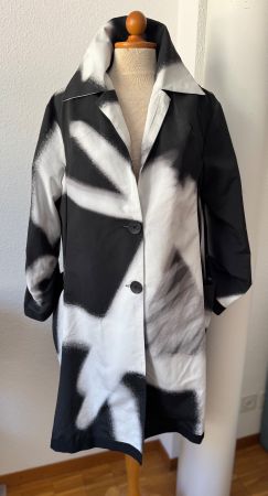 Trench original OZAI N KU, taille S, noir et blanc