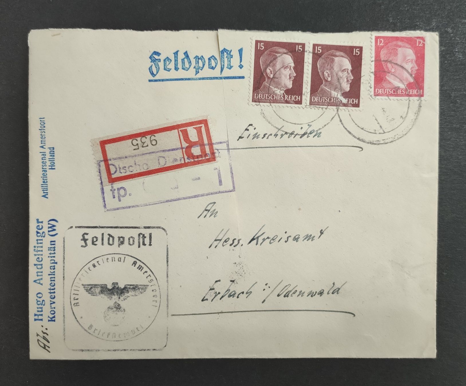 Buste & buste per spedizione: Deutsches Reich Feldpostbrief 1944/Defekt – Usato da Wil SG venduto da Zazal