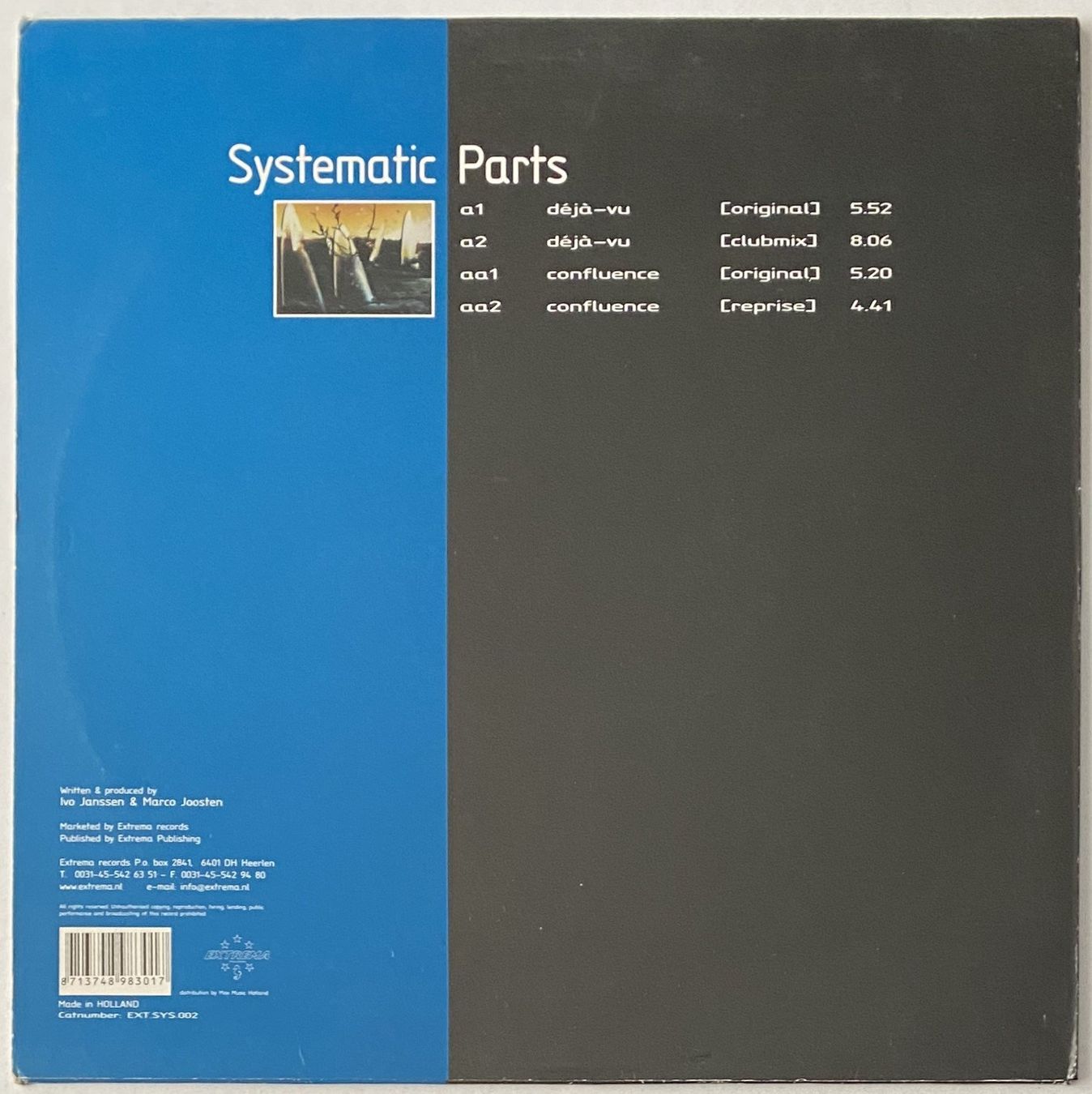 Dischi in vinile: Systematic Parts, Déjà-Vu, Confluence (Trance) – Usato da Flums venduto da Empe1 1