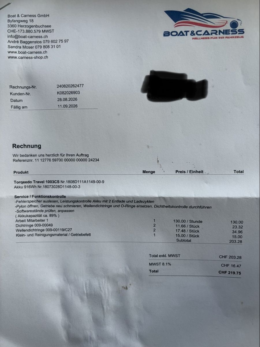 Torqeedo Moteurs: e-Aussenborder Torqeedo Travel 1003 CS  – D'occasion à Günsberg par xansibar 9