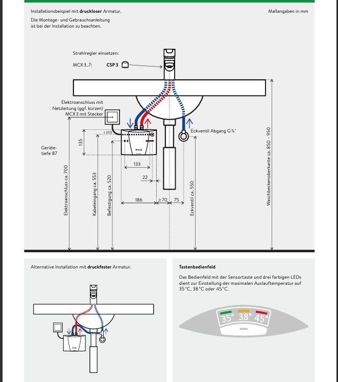Sanitari: Durchlauf­erhitzer Glage – Nuovo e nell'imballaggio originale da Grellingen venduto da Koalino 4