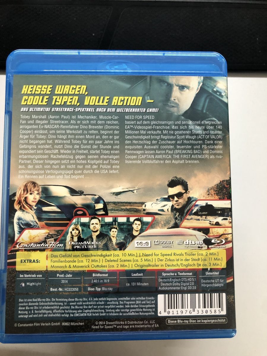 Tutti i DVDs: Need for Speed Blu-ray Disc Top Zustand – Usato da Stein AG venduto da isi_R35 1