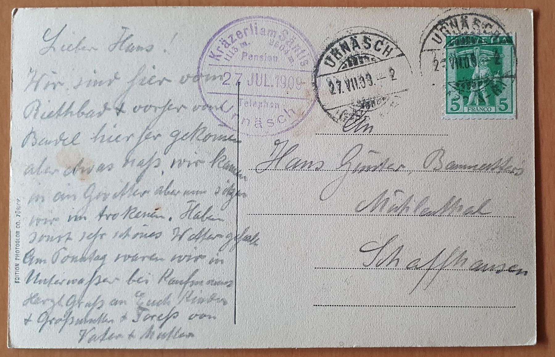 Ansichtskarten: Kräzerli am Säntis 1909 – Gebraucht aus Kreuzlingen von Rschweiz1 1