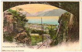 Vevey - Funiculaire / Standseilbahn Mont Pélerin Farbig