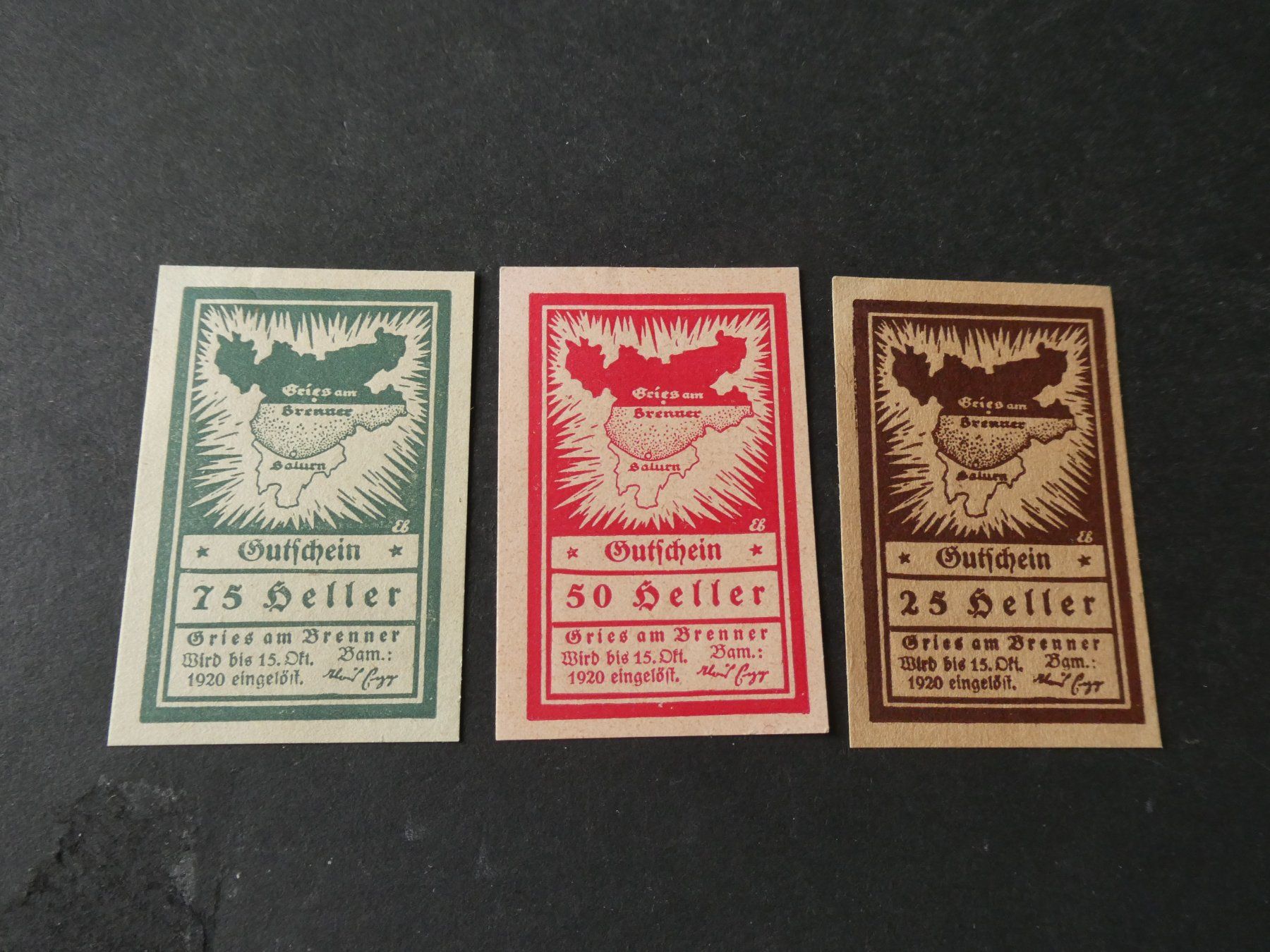 Banknoten: Oesterreich, Gries - Notgeldscheine – Gebraucht aus Hinterforst von Rohusri