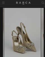 BARCA glitter oro con fiocco, tg 36 NUOVE