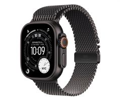 Apple Watch Ultra 3 Black titanium milanaise loop