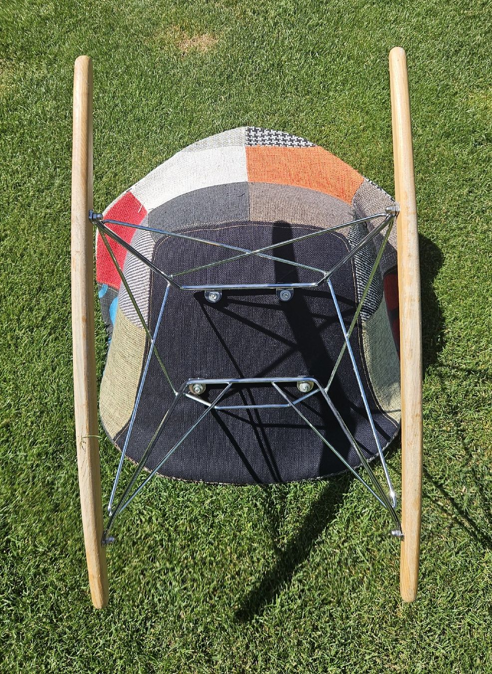 Sessel: Fauteuil à bascule Patchwork multicolore bon état – Gebraucht aus Wallenried von Menetre 4