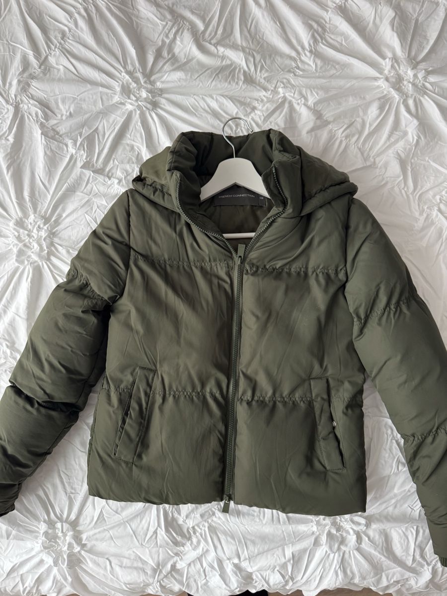 French Connection Giacche: French Connection Winterjacke, Khaki, XS – Nuovo (secondo la descrizione) da Binningen venduto da happy_xx