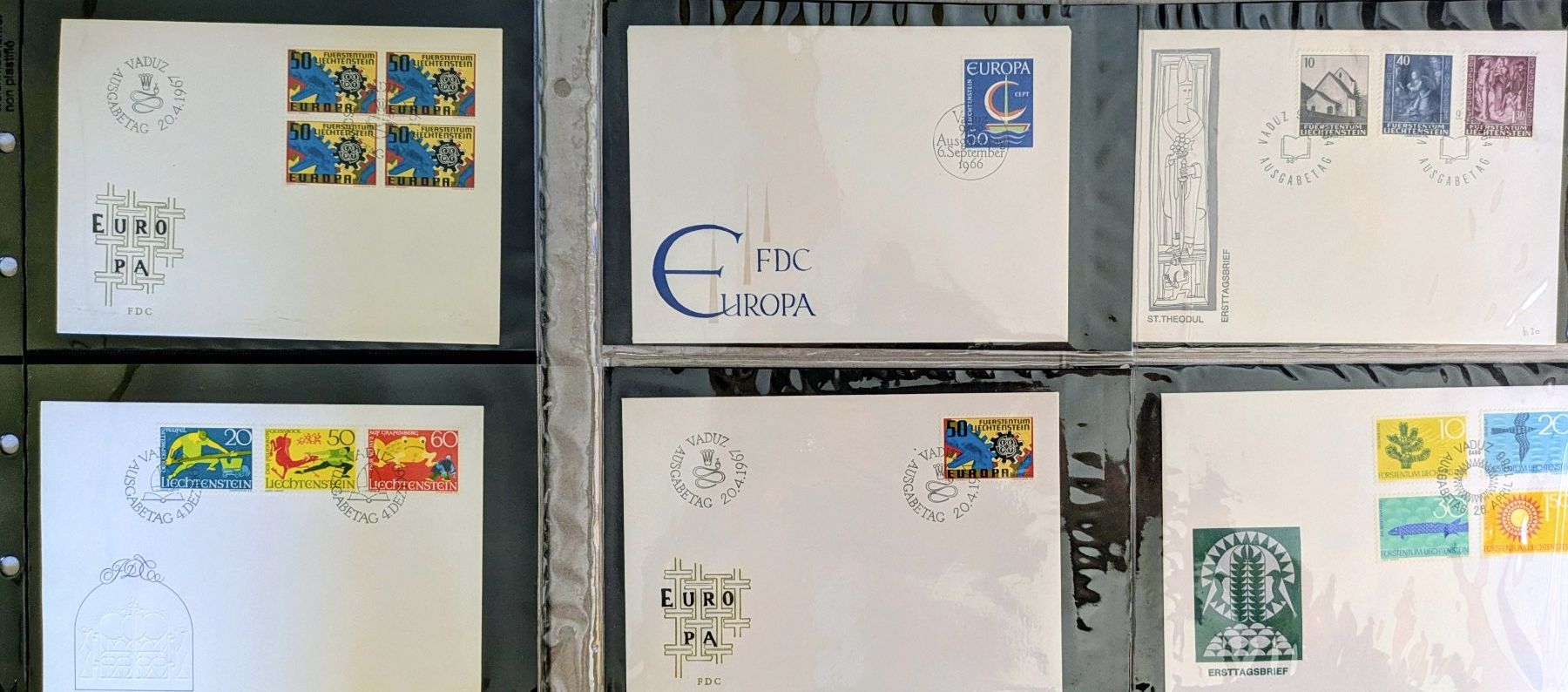Tutti i francobolli: kleine Sammlung  Liechtenstein – Usato da Madiswil venduto da Hglotz 1