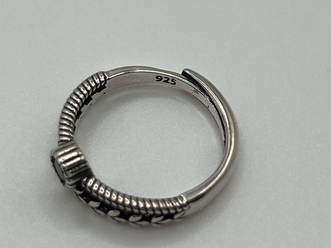 Ringe: Bague double rang pierre verte ajustable Argent 925 – Gebraucht aus Praz (Vully) von VVSWISS 2