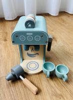 Holz Kaffeemaschine Spielzeug mintgrün Zubehör inklusive