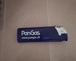 PanGas Feuerzeuge, blau und silber, 10er-Packung