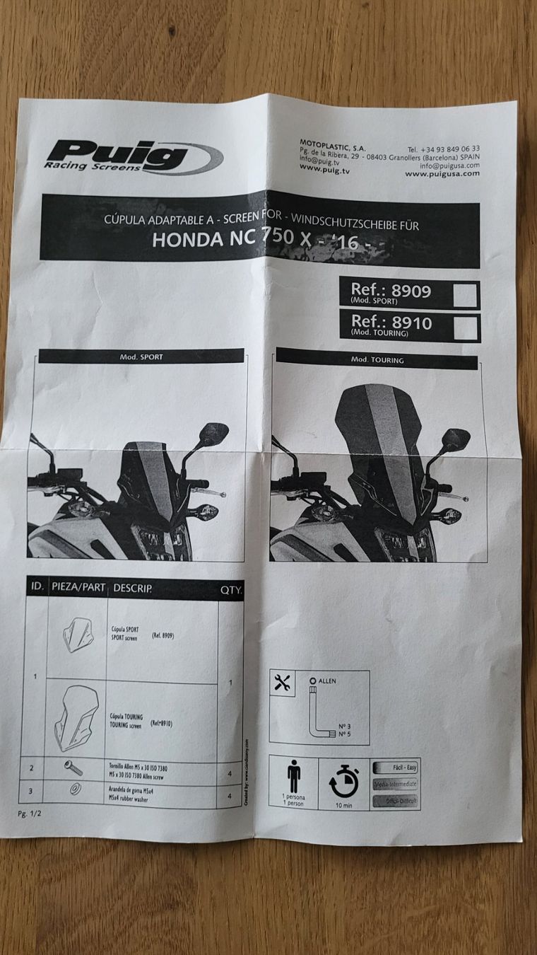 Honda Toutes les pièces détachées moto: Getöntes Windschild Honda NC750 – Neuf (Voir description) à Tennwil par Mailo2 3