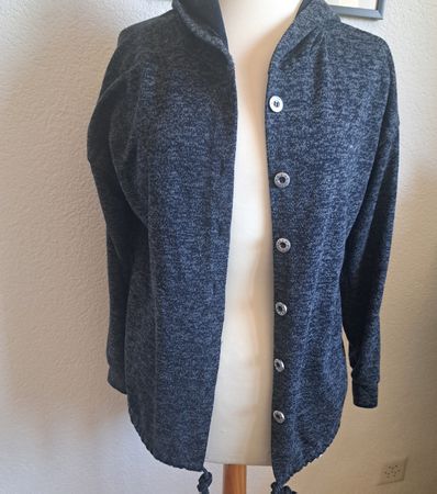 Damen Hoodie Jacke Melange Dunkelblau Grösse M guter Zustand