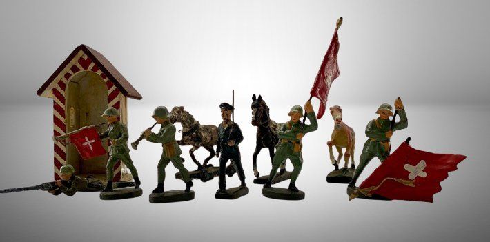 Assortimento Elastolin Lineol Hausser Militär Soldaten 6