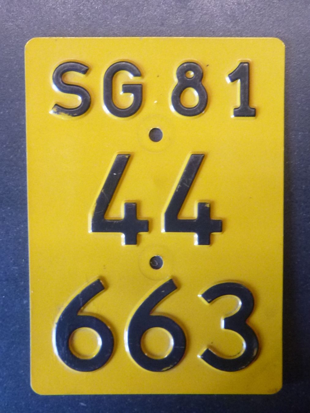 Insegne: Töfflinummer SG 1981 Top! – Usato da Freudwil venduto da Traktor57