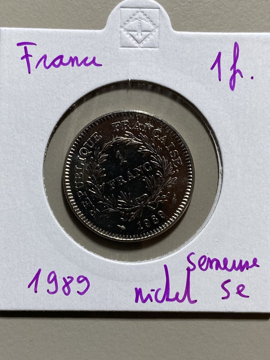 Tutti le monete: France - 1 franc - 1989 - semeuse  – Usato da Payerne venduto da Mike1682