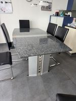 Esstisch Granitplatte Metallfuss ausziehbar guter Zustand
