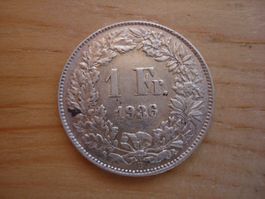 (C1) 1 Franken 1936 VZ-UNZ