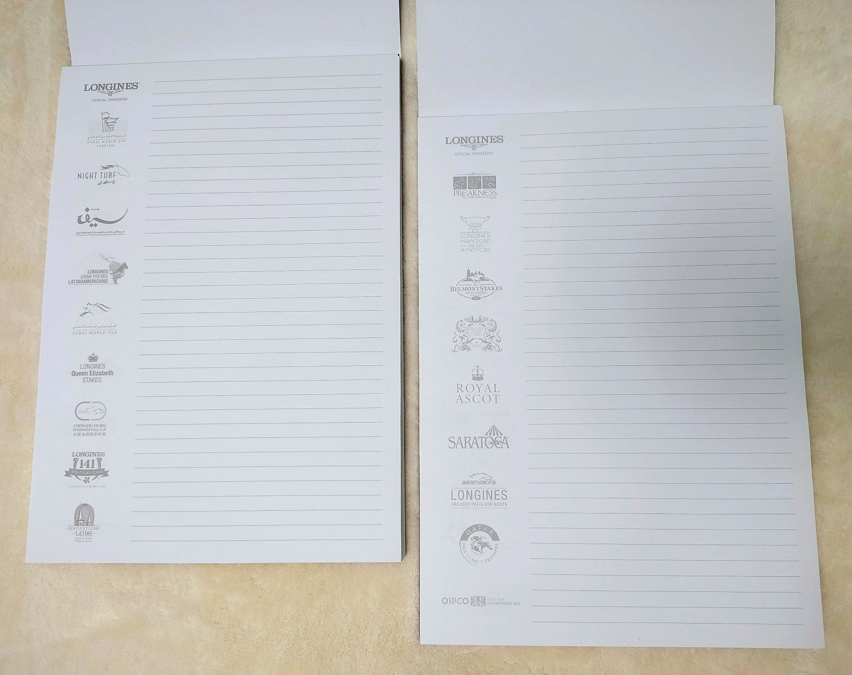 Blocs de correspondance: Longines, 2 blocs-notes Equestre – Neuf (Voir description) à Péry par Sodubavallon 2