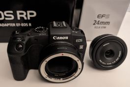 Canon EOS RP + Adapter EF-EOS R + Objektiv STM + SanDisk