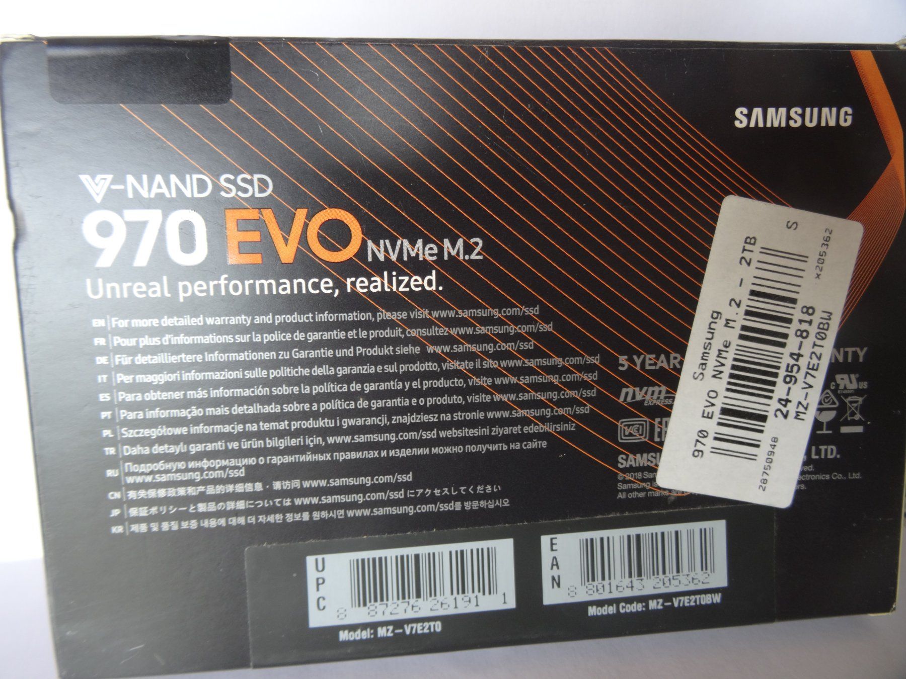 Samsung Harddisks: Samsung SSD 970 EVO  2TB – Neu und originalverpackt aus Buttisholz von rappirosen 1