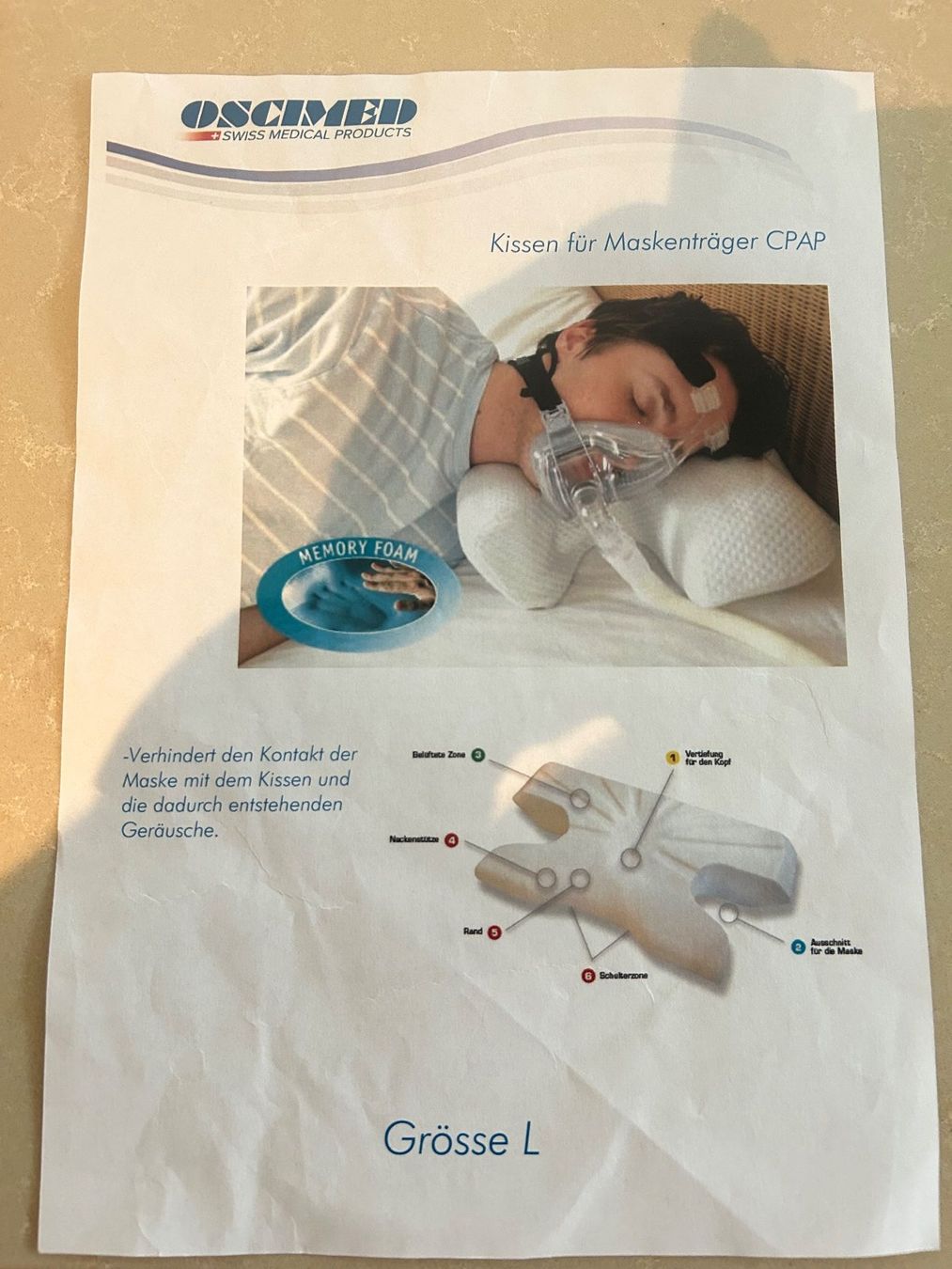 Coussins: Oreiller CPAP OSCIMED Memory Foam taille L – Neuf (Voir description) à Duebendorf par fra_9vdf 1