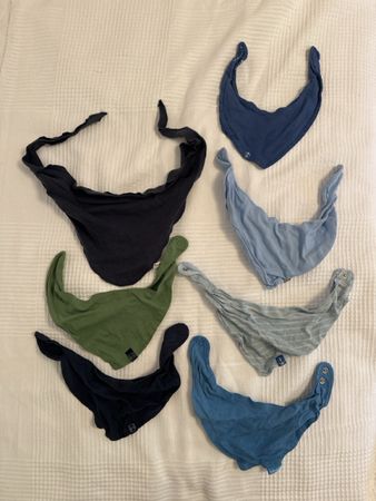 Set von 8 Baby Halstüchern in Blau und Grün gebraucht