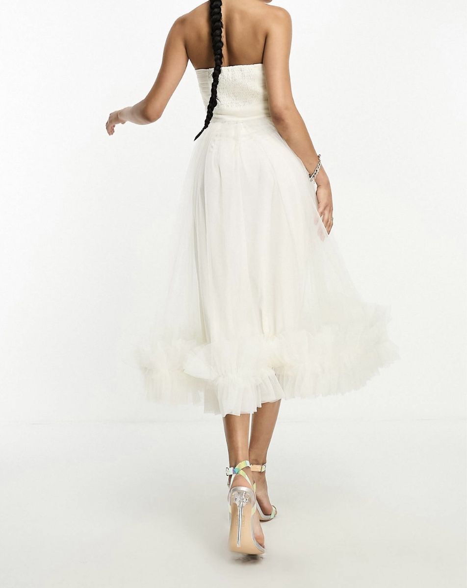 Asos Vestiti: Hochzeitskleid - Midi - Weisses Kleid – Nuovo e nell'imballaggio originale da Igis venduto da Sh99smile 3