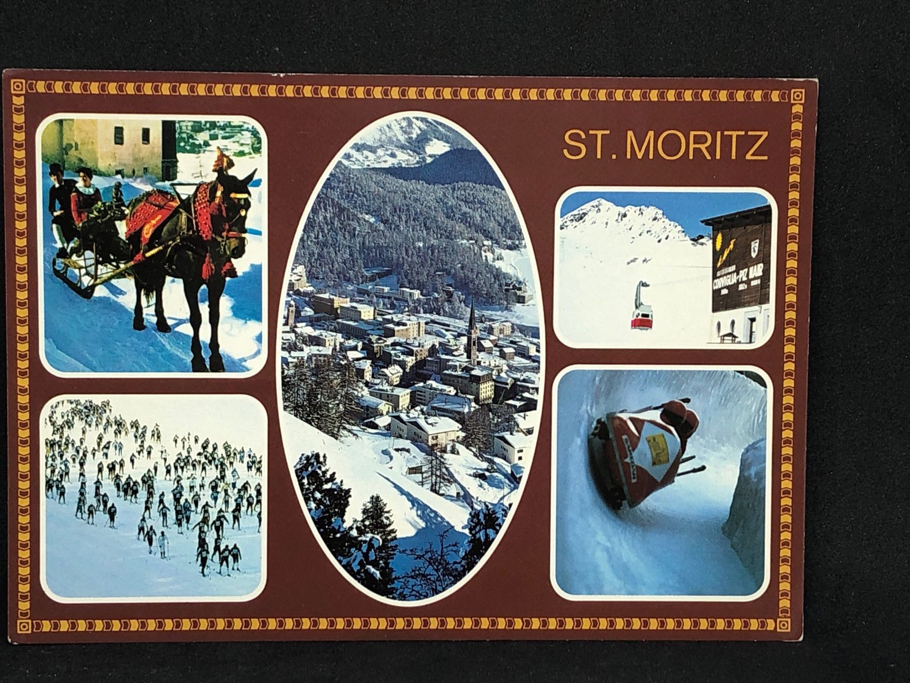 Cartoline postali: St. Moritz/Bad/Dorf, Engadin – Usato da Widnau venduto da Brusi9