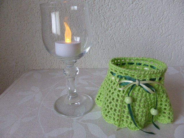 Alle Dekorationen: Kleines Wein Glas Windlicht – Neu (gemäss Beschreibung) aus Hitzkirch von kleinerbaer01 3