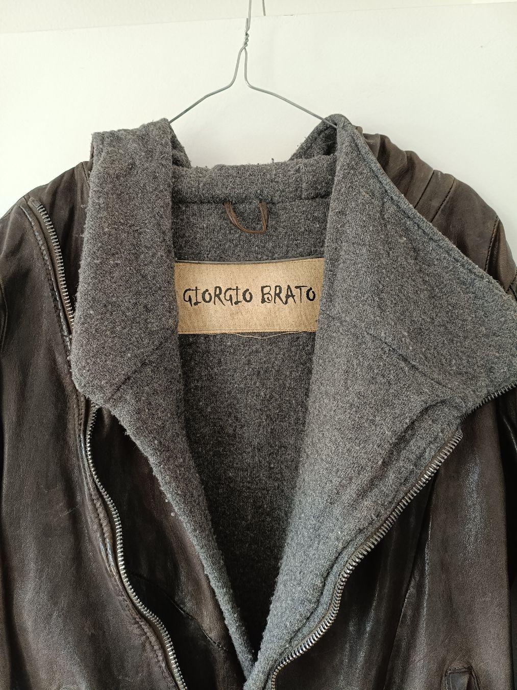 Giorgio Brato Giacche: Giorgio Brato brown leather jacket – Usato da Zürich venduto da Bonnekamp79 2
