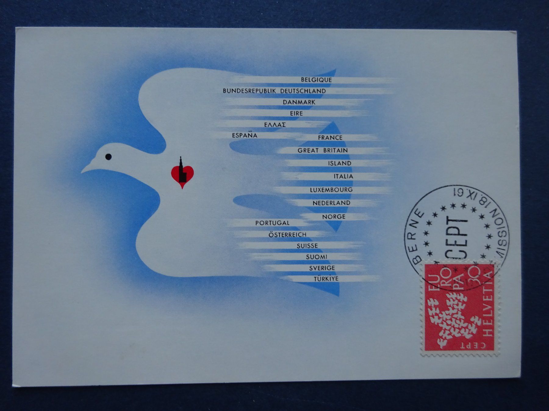 Tutti i francobolli: 1961 Maximumkarte FDC – Usato da Appenzell-Steinegg venduto da adi1975 1