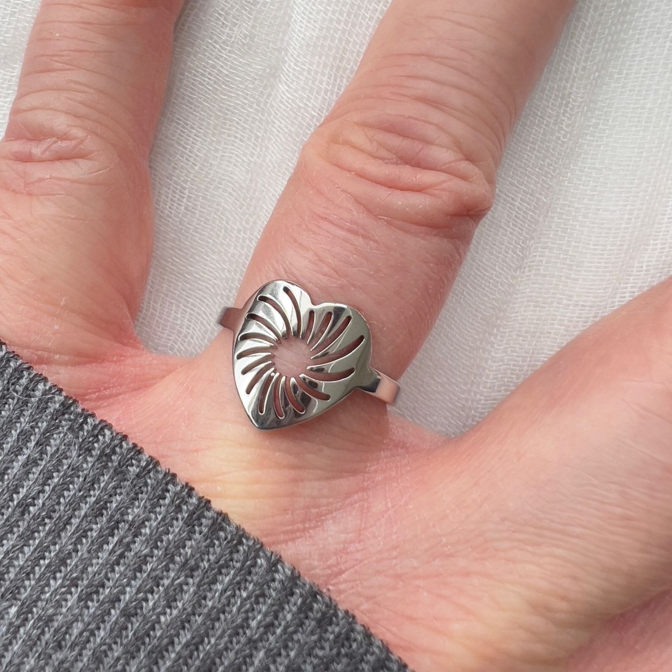 Anelli: Bague coeur – Nuovo (secondo la descrizione) da Pully venduto da sunaddict 2