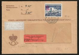 1952 : Liechtenstein Nr. 254 auf N-FDC, KP 300.--