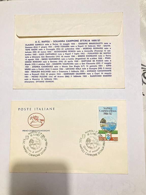 Alle Briefmarken: Timbre poste- Scudetto Napoli 1987 – Gebraucht aus Givrins von phi_kdn6 1