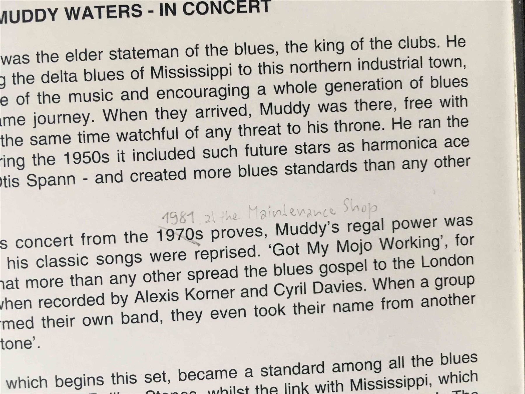 CDs: Muddy Waters in Concert (1981!) – Gebraucht aus Luzern von Needful_Things 4
