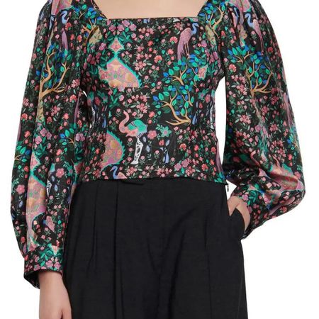 Sandro silk blouse size 1