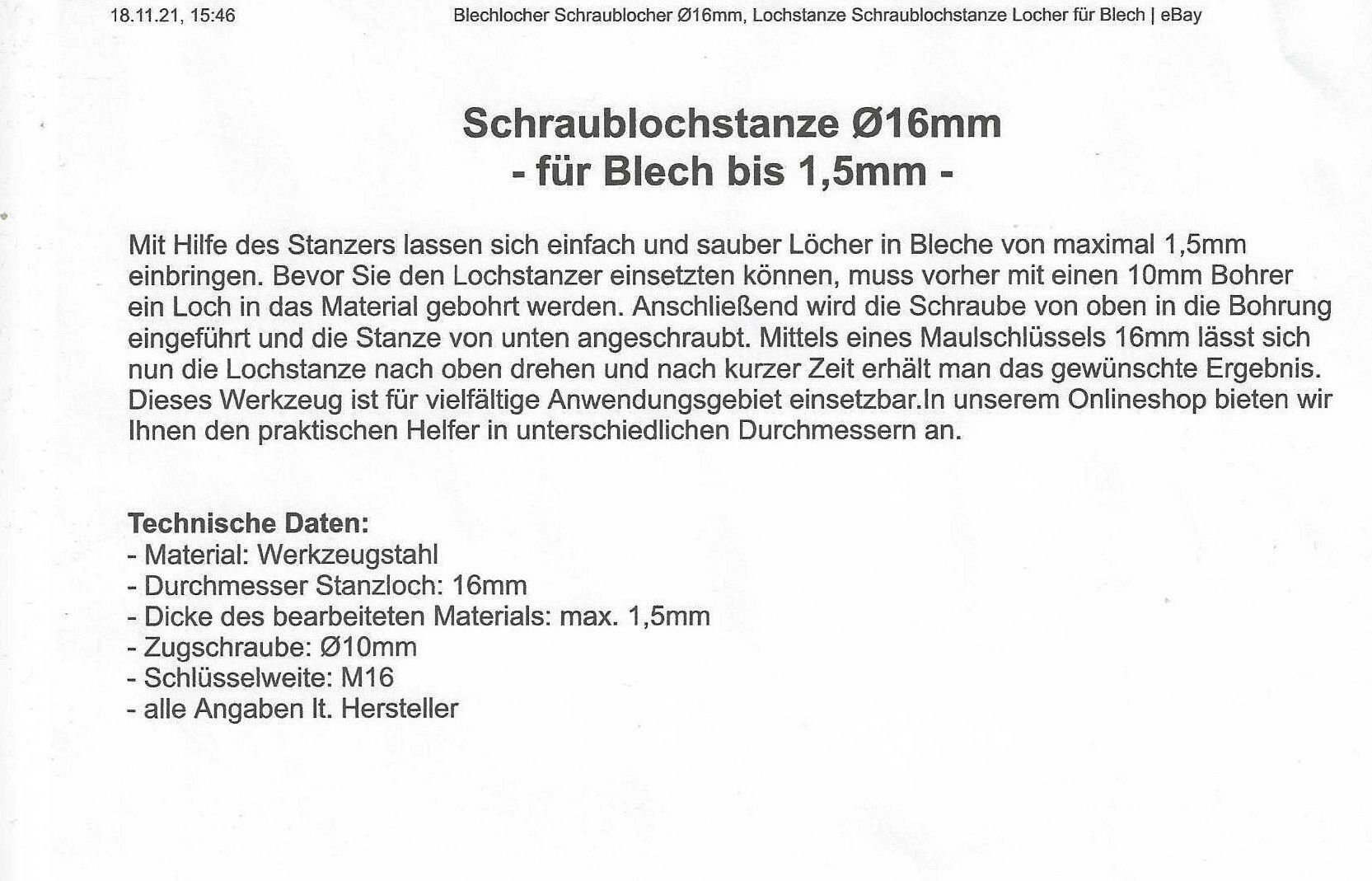 Tutti gli attrezzi: 9 Stk. Schraublocher – Usato da Worben venduto da Jetstream7 1