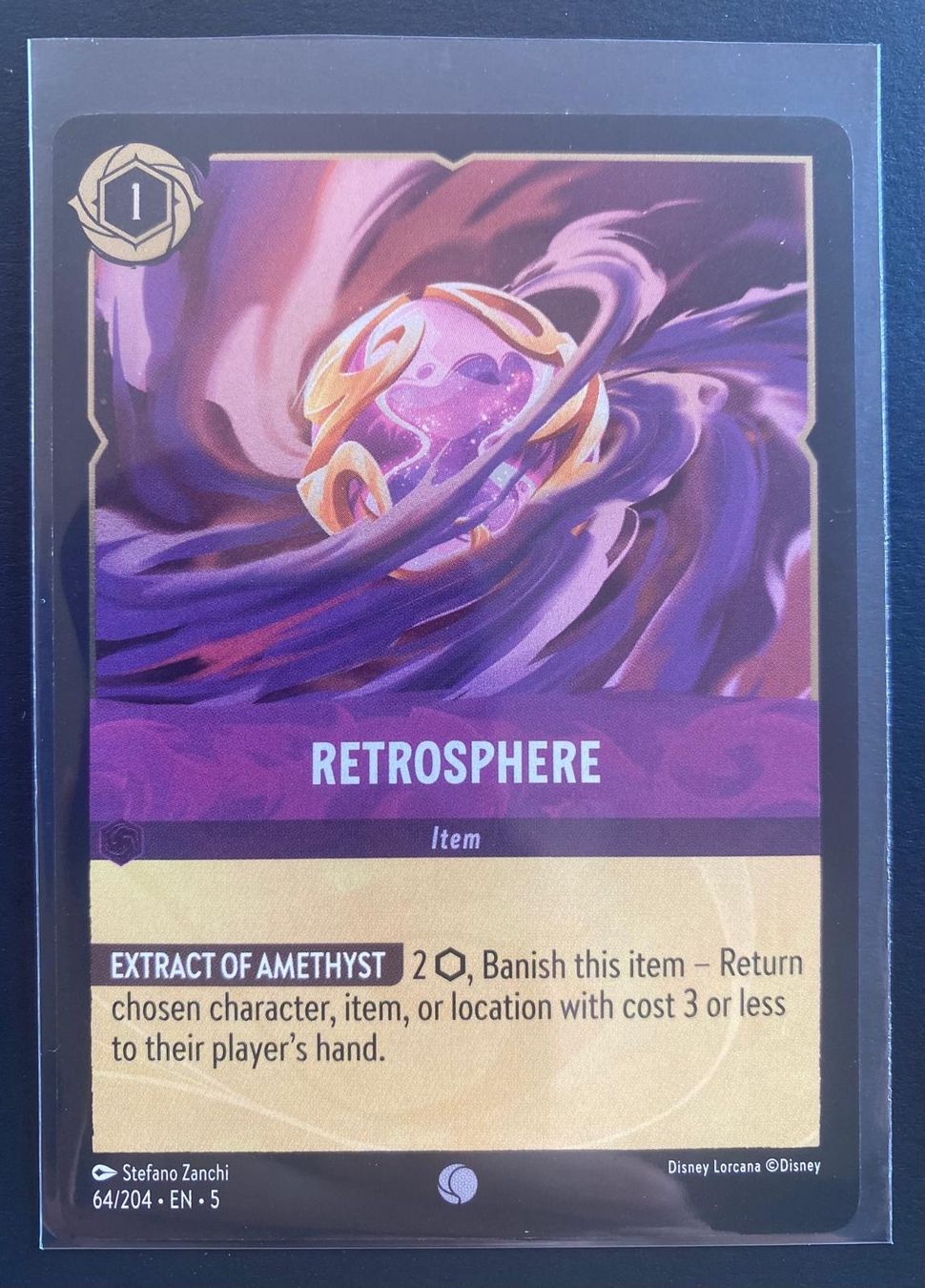 Disney Sammelbilder & Trading cards: Lorcana FOIL RETROSPHERE 64/204 EN-5 Common – Gebraucht aus Lugano von VlaseCard