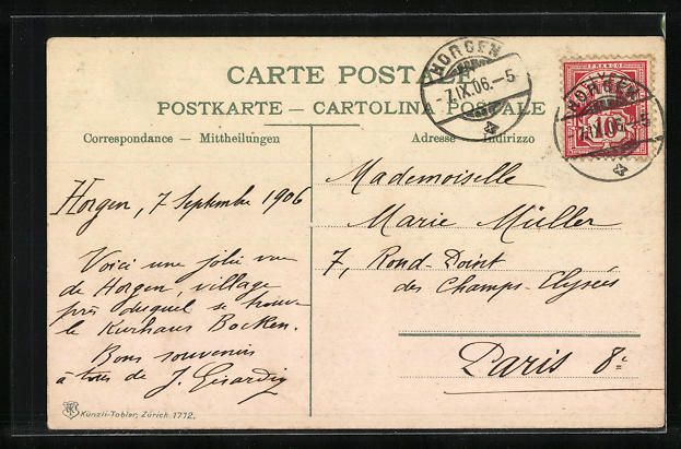 Cartoline postali: Horgen, Teilansicht mit Strassenpartie – Usato da Berlin venduto da bartko-reher 1