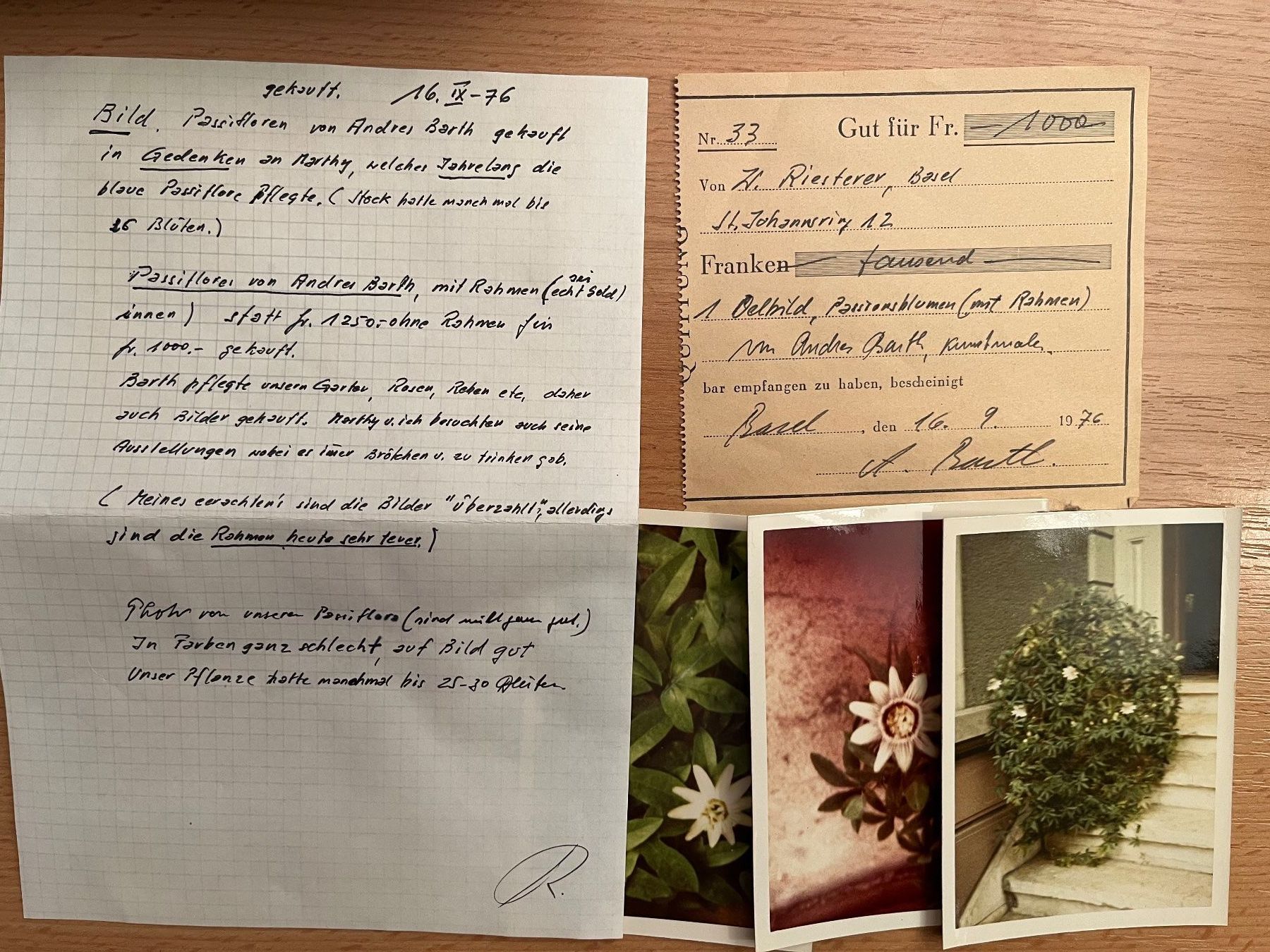 Dipinti: **Andreas Barth**, 1975 Passionsblumen – Usato da Basel venduto da PAUL_ART 8