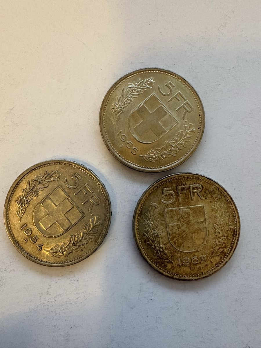 Tutti le monete: 5fr 1954/1966/1967 – Usato da Murten venduto da Tzaugg 2