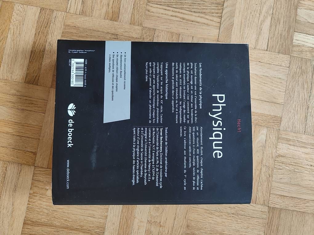 Libri: Livre "Physique" d'Eugène Hecht – Usato da Fribourg venduto da ale_ct6r 2