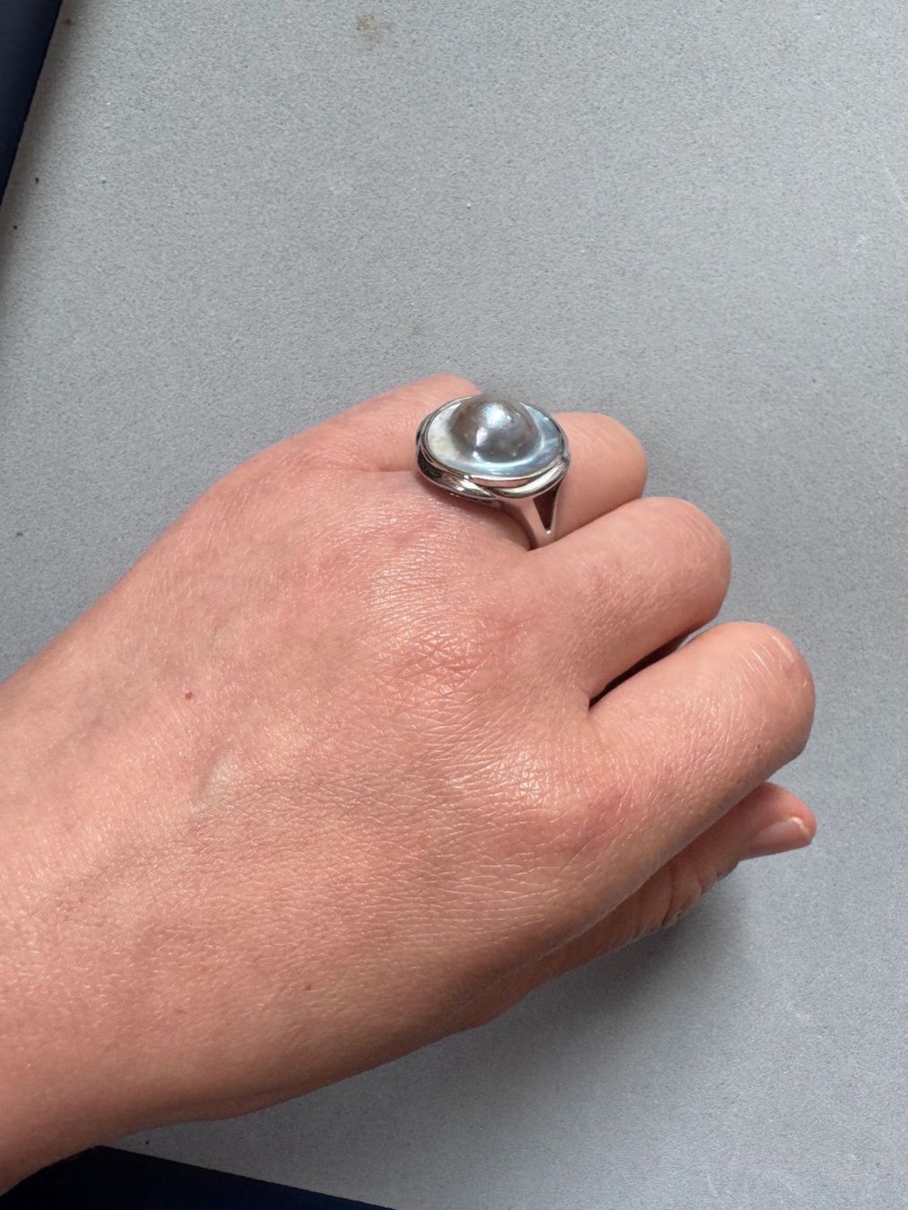 Ringe: Eleganter 925 Silberring mit Mabe Perle Gr.57 – Gebraucht aus Zürich von hanna1990 8