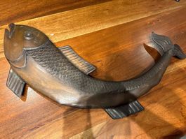 handgemachter Fisch Wandskulptur aus Kupfer